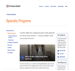 ECH Healthcare Content – Landing Page